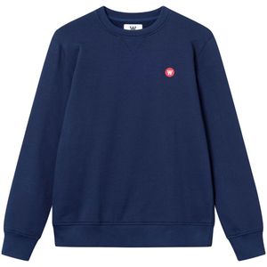 Wood Wood Sweatshirt - Tie - Navy - Wood Wood - S - Small - Sweatshirt