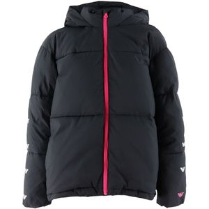 Emporio Armani Gevoerde Jas - Zwart m. Wit/Roze - Emporio Armani - 16 jaar (176) - Donsjassen