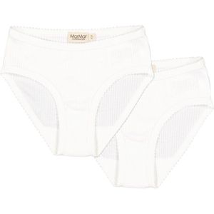MarMar Onderbroek - 2-pack - Rib - Zacht White - MarMar - 4-5 jaar (104-110) - Slips