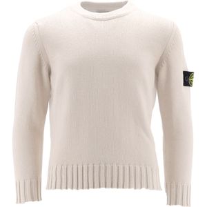 Stone Island Blouse - Wol - Natural White - Stone Island - 14 jaar (164) - Shirts