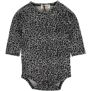 MarMar Romper - l/s - Grijs Luipaardprint - MarMar - 62 - Romper L/S