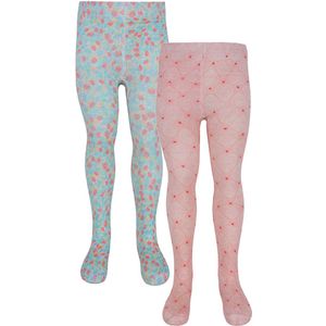 Konges Sløjd Panty's - 2-pack - Fiola - Kant Print - Konges Sløjd - 62/74 - Panty's