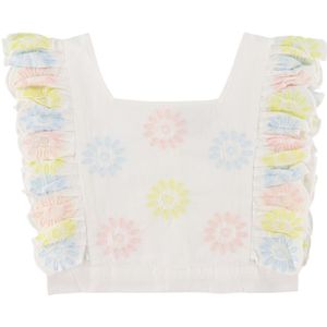 Stella McCartney Kids Top - Bijgesneden - Wit/Pastel m. Bloemen - Stella McCartney Kids - 10 jaar (140) - Tanktop