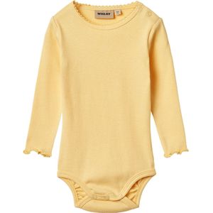 Wheat Romper l/s - Rib - Regisseur - Golden Yellow - Wheat - 56 - Romper L/S