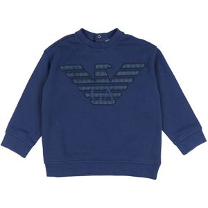 Emporio Armani Sweatshirt - Insegna Blue m. Logo - Emporio Armani - 12 mnd - Sweatshirt