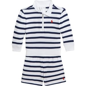 Polo Ralph Lauren Blouse/Shorts - Wit/Navy Gestreept - Polo Ralph Lauren - 68 - Shirts
