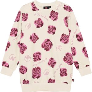 LEGO® Wear Sweatjurk - LwSasha 600 - Wit m. Rozen - LEGO® Wear - 4 jaar (104) - Jurk