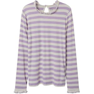 Name It Blouse - NkfPrakula - Lavendula/Bright White - Name It - 9-10 jaar (134-140) - Shirts