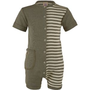 Engel Zomerromper - Wol/Zijde - Olive/Natural - Engel - 50/56 - Zomer Rompers