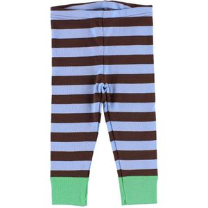 Katvig Leggings - Bruin/Lichtblauw Gestreept - Katvig - 62 - Leggings