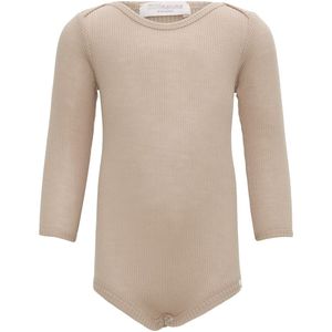 Minimalisma Romper l/s - Alaska - Wol - Beige - Minimalisma - 0-6 mnd - Romper L/S