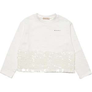 Marni Sweatshirt - Off White m. Pailletten - Marni - 4 jaar (104) - Sweatshirt