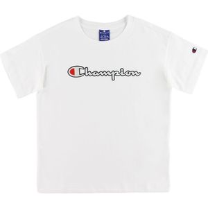 Champion Fashion T-Shirt - Wit m. Logo - Champion - 16-18 jaar (176-188) - T-Shirts