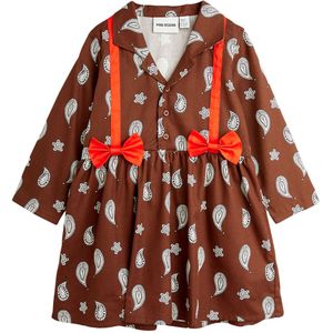 Mini Rodini Jurk - Paisley Aop - Brown - Mini Rodini - 6-7 jaar (116-122) - Jurk
