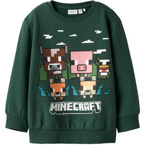Name It Sweatshirt - Minecraft - NmmNell - Bistro Green - Name It - 2 jaar (92) - Sweatshirt