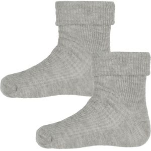 Minymo Sokken - 2-pack - Grijs Gevlekt - Minymo - 11/14 - Sokken