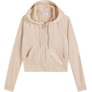 Juicy Couture Cardigan - Madison - Fluweel - Braziliaans zand - Juicy Couture - Teen - XXS - Xtra Xtra Small - Cardigan