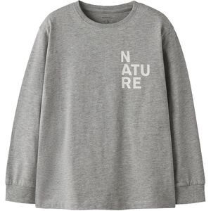 Name It Blouse - NkmOrson - Grey Melange - Name It - 7-8 jaar (122-128) - Shirts