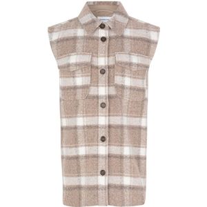Designers Remix Vest - Wol/Polyester - G Jayden - Beige Check - Designers Remix - 12 jaar (152) - Vest