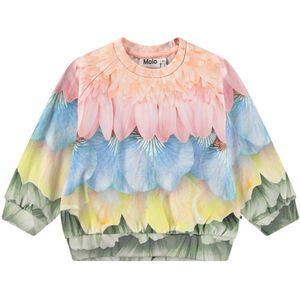 Molo Sweatshirt - Schijf - Petal Rainbow m. Bloemenprint - Molo - 74 - Sweatshirt