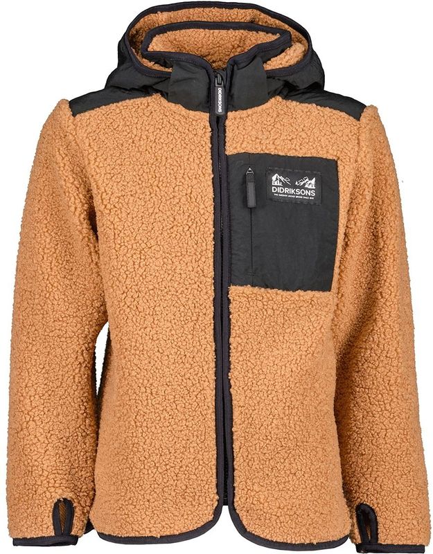 Didriksons Fleece Jas - Exa - Amandel Brown - Didriksons - 130 - Fleece Jassen