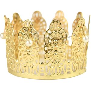 Den Goda Fen Kostuum - Prinsessenkroon m. Kralen - Goud - Den Goda Fen - OneSize - Kostuum