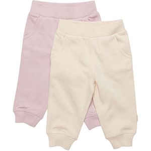 Minymo Joggingbroek - 2-pack - Violet Ice/Crème - Minymo - 50 - Joggingbroek