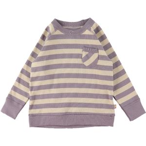 Katvig Blouse m. Zak - Paars/Beige Gestreept - Katvig - 8 jaar (128) - Shirts