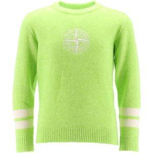 Stone Island Blouse - Wol - Lemon/Wit m. Logo - Stone Island - 8 jaar (128) - Shirts