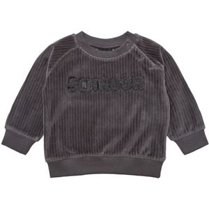 Petit by Sofie Schnoor Sweatshirt - Fluweel - Dark Grey Melange - Sofie Schnoor - 68 - Sweatshirt