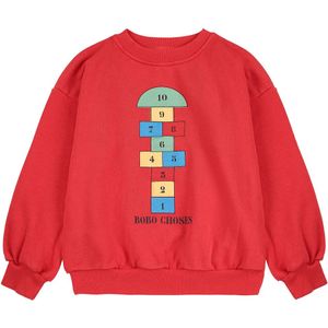 Bobo Choses Sweatshirt - Hinkelspel - Rood - Bobo Choses - 4-5 jaar (104-110) - Sweatshirt