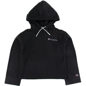 Champion Fashion Hoodie - Crop - Zwart m. Logo - Champion - 18-20 jaar - Hoodie