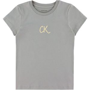 Calvin Klein T-Shirt - Glitter - Rouw Dove Grey - Calvin Klein - 8 jaar (128) - T-Shirts
