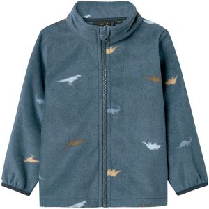 NAME IT - NMNSPEKTRA - Fleece Jas - Sand - Donkerblauw - Bruin - Wit