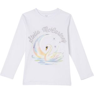 Stella McCartney Kids Blouse - Wit m. Zwaan - Stella McCartney Kids - 4 jaar (104) - Shirts