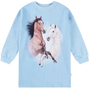 Molo Sweatjurk - Cyrella - Blauwe paarden - Molo - 11-12 jaar (146-152) - Jurk