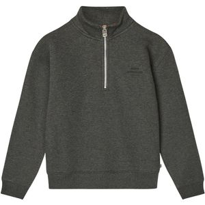 Mads Nørgaard Sweatshirt m. Rits - Houtskoolmelange - Mads Nørgaard - 12 jaar (152) - Sweatshirt