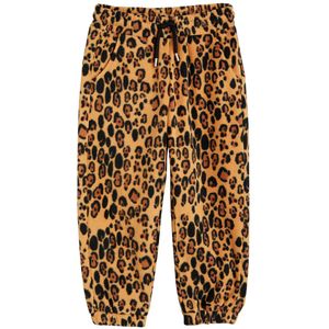 Mini Rodini Fleecebroek - Leopard - Beige - Mini Rodini - 2-3 jaar (92-98) - Fleece Broek