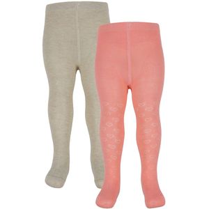 Minymo Panty's - 2-pack - Strawberry Ice m. Pointelle - Minymo - 56/62 - Panty's