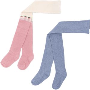 Konges Sløjd Panty's - Bamboe - 2-pack - Purple/Roze Dolphi - Konges Sløjd - 62/74 - Panty's