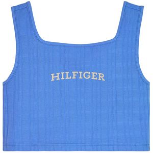 Tommy Hilfiger Top - Bijgesneden - Rib - Blue Spel m. Wit - Tommy Hilfiger - 14 jaar (164) - Tanktop
