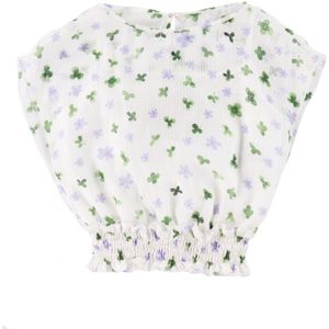 Emporio Armani Top - Zijde - Wit m. Bloemen - Emporio Armani - 12 jaar (152) - Tanktop