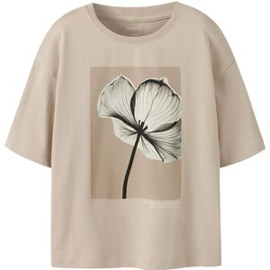 Name It T-Shirt - NkfSvea - Cement - Name It - 9-10 jaar (134-140) - T-Shirts