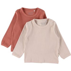 Minymo Blouse - Rib - 2-pack - Kloof Rose - Minymo - 50 - Shirts