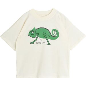 Mini Rodini T-Shirt - Hagedis - Offwhite - Mini Rodini - 6-7 jaar (116-122) - T-Shirt