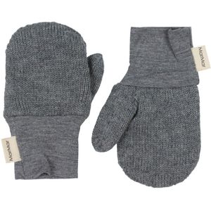 MarMar Wanten - Gebreid - Wol/Katoen - Alvilda - Grey Melange - MarMar - 1-1½ jaar (80-86) - Wanten