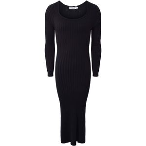 Hound Jurk - Rib - Viscose/Nylon - Zwart - Hound - 8 jaar (128) - Jurk