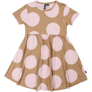 Danefæ Jurk - Danebasic Lollipop - Light Rose/Beige BIG Dots - Danefæ - 4 jaar (104) - Jurk