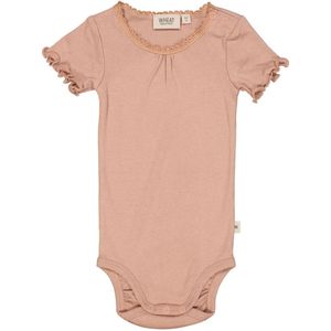 Wheat Romper s/s - Rib - Rose Dawn - Wheat - 62 - Romper S/S