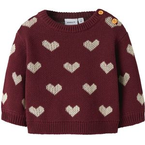 NAME IT - NBFOANA - Trui - Wijnrood - Knitwear - Lange Mouw